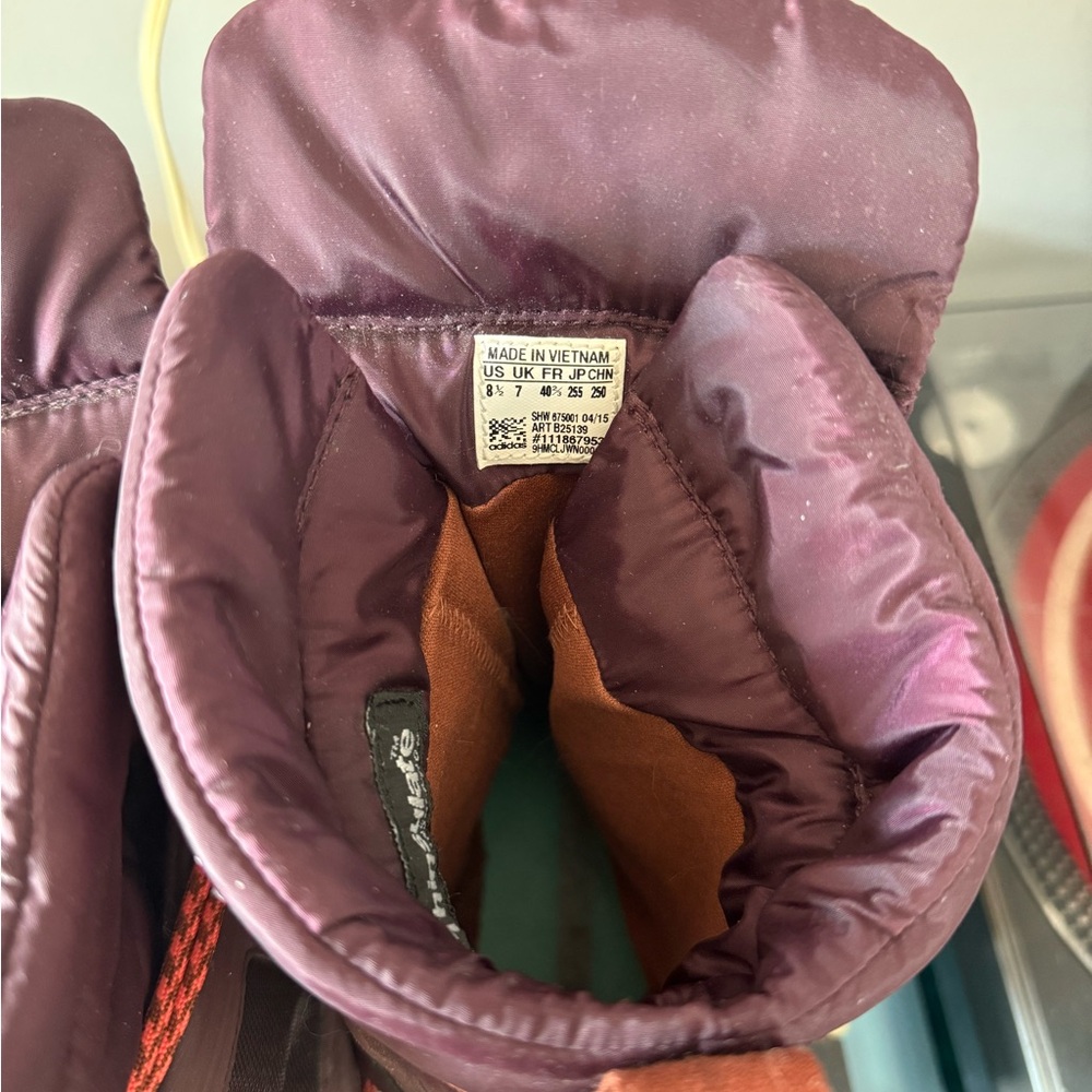 Adidas by Stella McCartney Burgundy Winter Boots - Picture 9 of 9